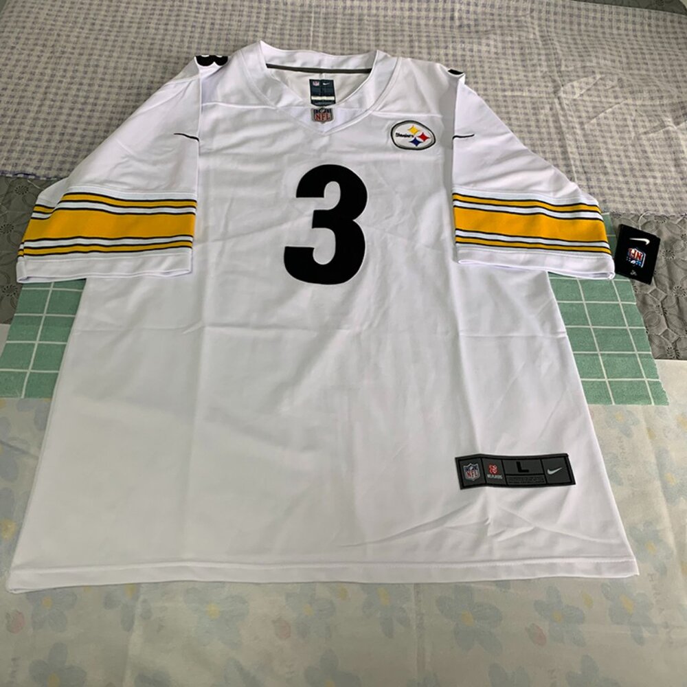 Nike Men'S Pittsburgh Steelers Russell Wilson White No. 3 Game Jersey